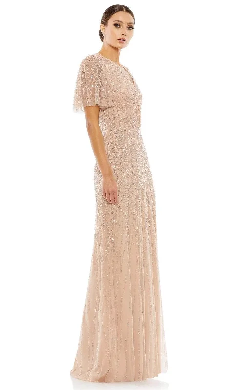 "Mermaid - style wedding dresses for women for a dramatic look"Mac Duggal 35109 - V-Neck Sequined Formal Gown "Mermaid - style wedding dresses for women for a dramatic look"Mac Duggal 35109 - V-Neck Sequined Formal Gown