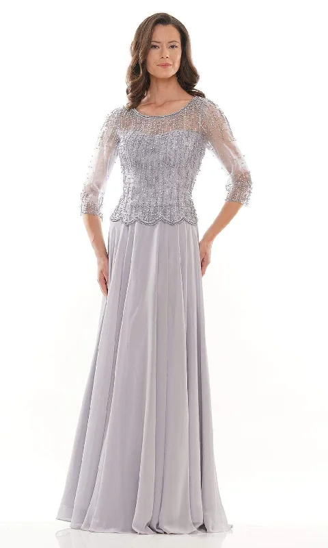 "Ruffled dresses for women for added femininity"Marsoni by Colors - M312 Scoop A-Line Evening Dress "Ruffled dresses for women for added femininity"Marsoni by Colors - M312 Scoop A-Line Evening Dress