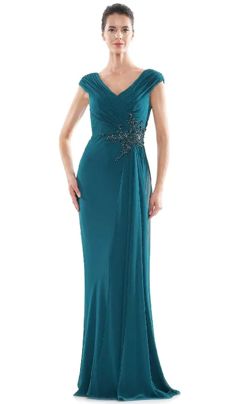 "Maxi dresses for women to wear in the fall"Marsoni by Colors - MV1080 Cap Sleeve Foliage Beaded Sheath Gown "Maxi dresses for women to wear in the fall"Marsoni by Colors - MV1080 Cap Sleeve Foliage Beaded Sheath Gown
