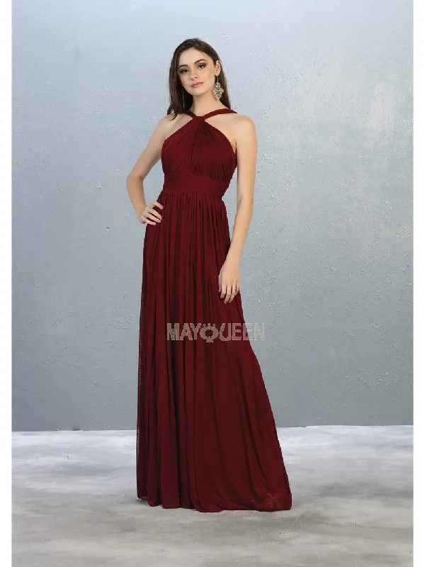 "Exclusive Discount: 30% Off All Women's Dresses for a Limited Period"May Queen - MQ1769 Halter Neck Ruched Chiffon Long Formal Gown "Exclusive Discount: 30% Off All Women's Dresses for a Limited Period"May Queen - MQ1769 Halter Neck Ruched Chiffon Long Formal Gown