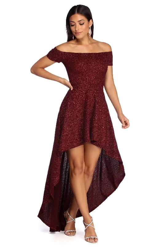 "Limited - Time Offer: Up to 50% Off on Women's Dresses!"Penelope Glitter Formal High Low Dress "Limited - Time Offer: Up to 50% Off on Women's Dresses!"Penelope Glitter Formal High Low Dress