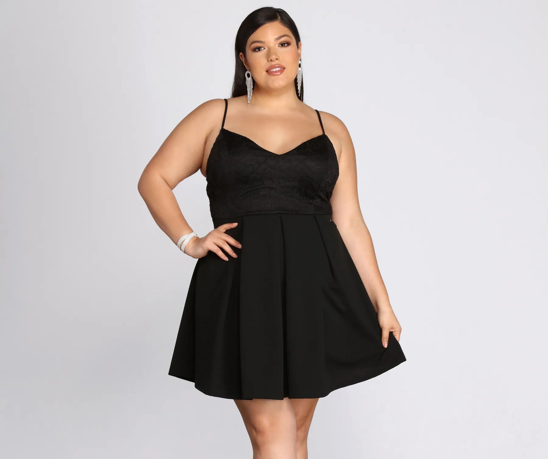"VIP Sale: Extra 15% Off on Women's Dresses for Our Loyal Customers"Plus Lace Appeal Skater Dress "VIP Sale: Extra 15% Off on Women's Dresses for Our Loyal Customers"Plus Lace Appeal Skater Dress