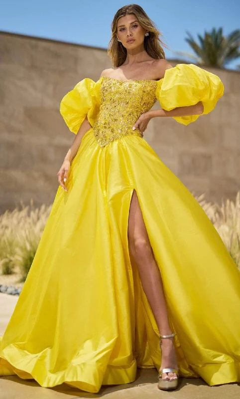 "Sustainable and eco - friendly women's dresses"Sherri Hill 55641 - Beaded Ballgown with Slit "Sustainable and eco - friendly women's dresses"Sherri Hill 55641 - Beaded Ballgown with Slit