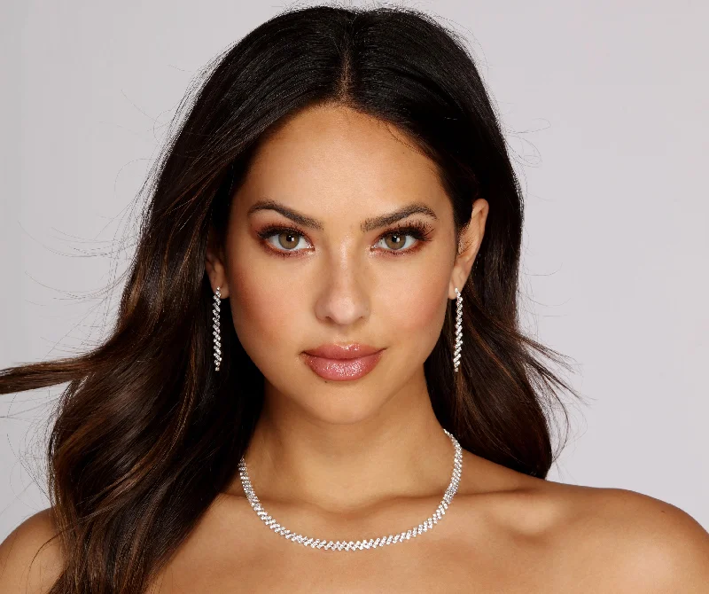 "Mermaid - style wedding dresses for women for a dramatic look"Slanted Rhinestone Collar And Dusters Set "Mermaid - style wedding dresses for women for a dramatic look"Slanted Rhinestone Collar And Dusters Set