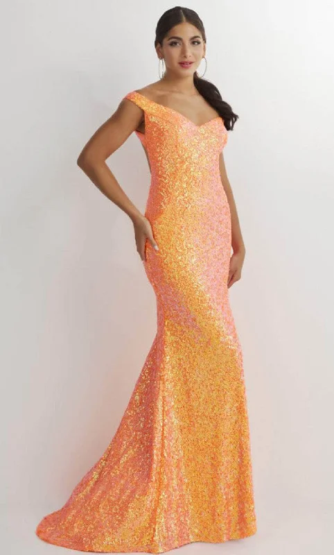 "Homecoming dresses for women to stand out"Studio 17 Prom 12891 - Off Shoulder Crisscrossed Back Prom Gown "Homecoming dresses for women to stand out"Studio 17 Prom 12891 - Off Shoulder Crisscrossed Back Prom Gown
