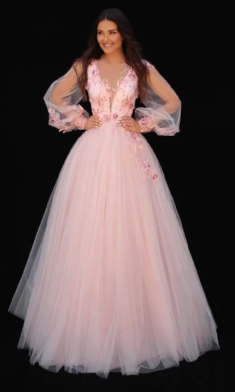 "Exclusive Discount: 30% Off All Women's Dresses for a Limited Period"Tarik Ediz - 51033 Sheer Lace Applique Gown "Exclusive Discount: 30% Off All Women's Dresses for a Limited Period"Tarik Ediz - 51033 Sheer Lace Applique Gown