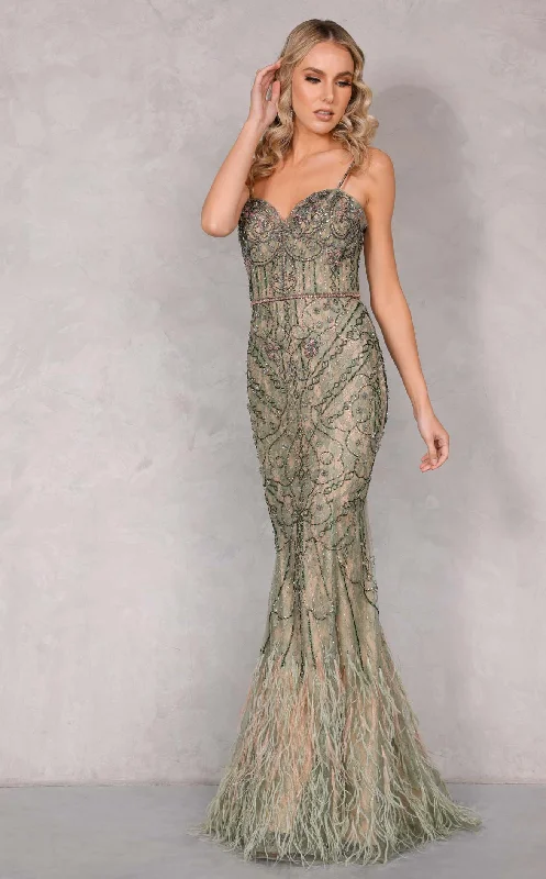 "Maxi dresses for women to wear in the fall"Terani 2221GL0415 Dress