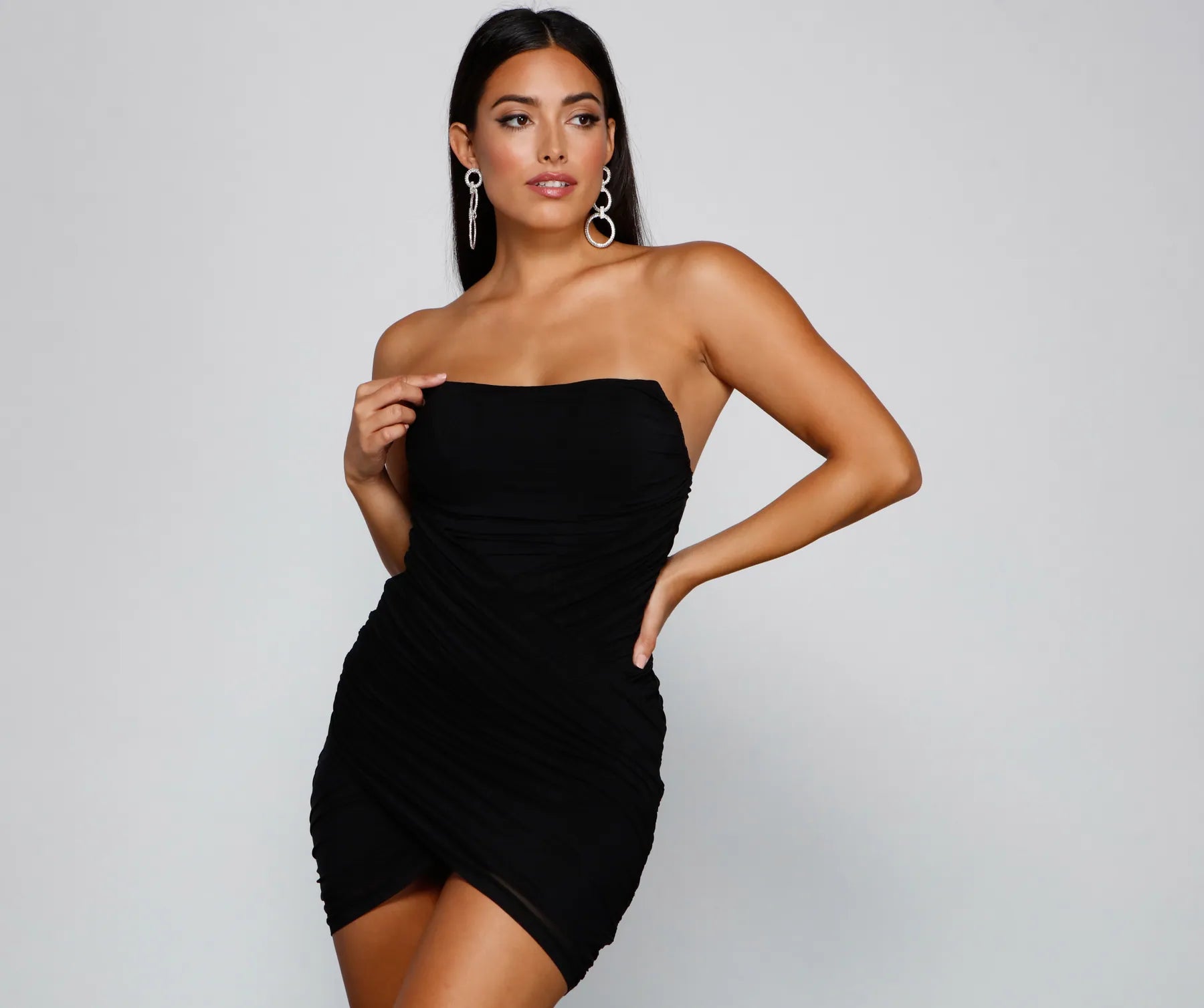 "Polka dot dresses for women with a retro vibe"All Wrapped Up Asymmetrical Mini Dress "Polka dot dresses for women with a retro vibe"All Wrapped Up Asymmetrical Mini Dress