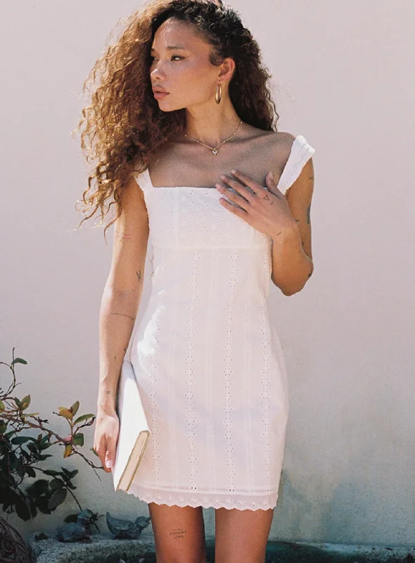 "Designer - inspired women's evening dresses"Allegro Mini Dress White