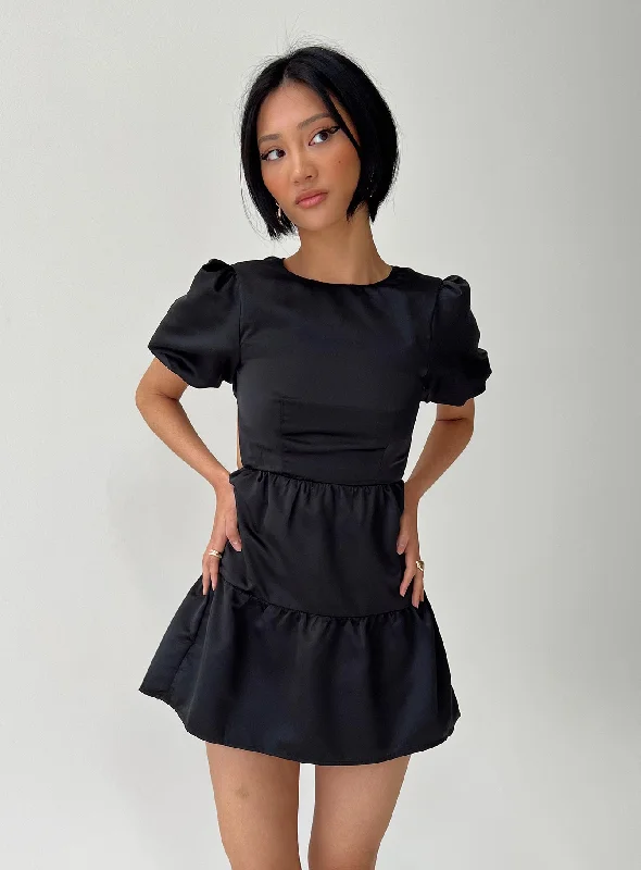 "A - line dresses for women to flatter the figure"Capone Mini Dress Black