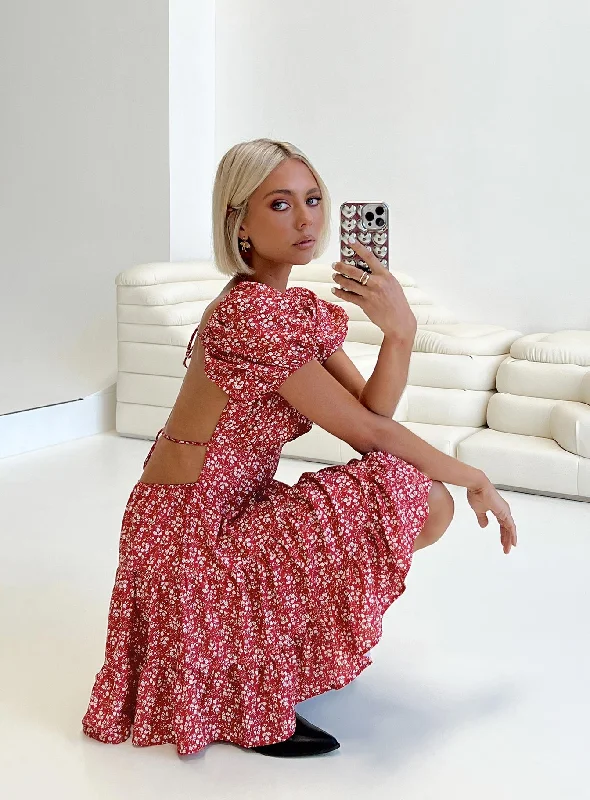 "Sequined dresses for women to shine at parties"Danny Mini Dress Red Floral