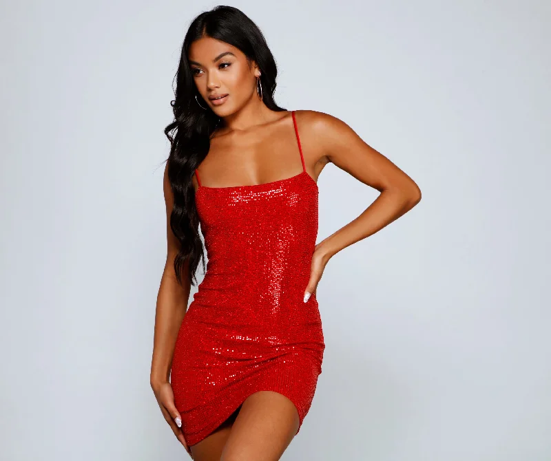 "Floral print dresses for women for a feminine look"Daring Diva Sequin Mini Dress