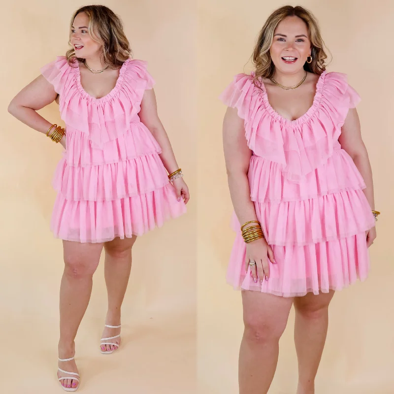 "Seasonal Sale: Save Big on Women's Dresses for Every Occasion"Last Chance Size Small | Dazzle The Room Tulle Tiered Dress in Light Pink "Seasonal Sale: Save Big on Women's Dresses for Every Occasion"Last Chance Size Small | Dazzle The Room Tulle Tiered Dress in Light Pink