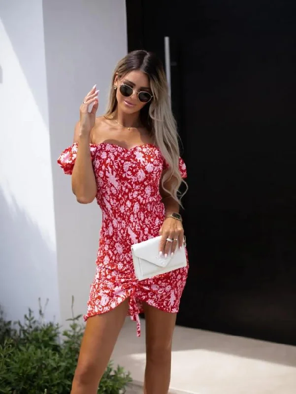 "Exclusive Discount: 30% Off All Women's Dresses for a Limited Period"Kali Floral Smocked Off The Shoulder Dress - Ivory Multi "Exclusive Discount: 30% Off All Women's Dresses for a Limited Period"Kali Floral Smocked Off The Shoulder Dress - Ivory Multi