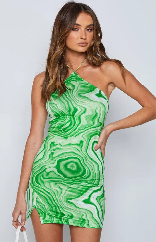 "Hurry! Limited Stock - Get Your Dream Dress with a Special Discount"Kendall Swirl Mini Dress Green "Hurry! Limited Stock - Get Your Dream Dress with a Special Discount"Kendall Swirl Mini Dress Green