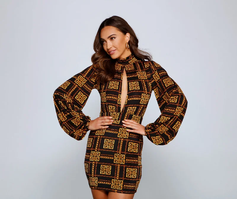 "Mother of the bride dresses for women in elegant styles"Key To Style Geometric Mini Dress "Mother of the bride dresses for women in elegant styles"Key To Style Geometric Mini Dress
