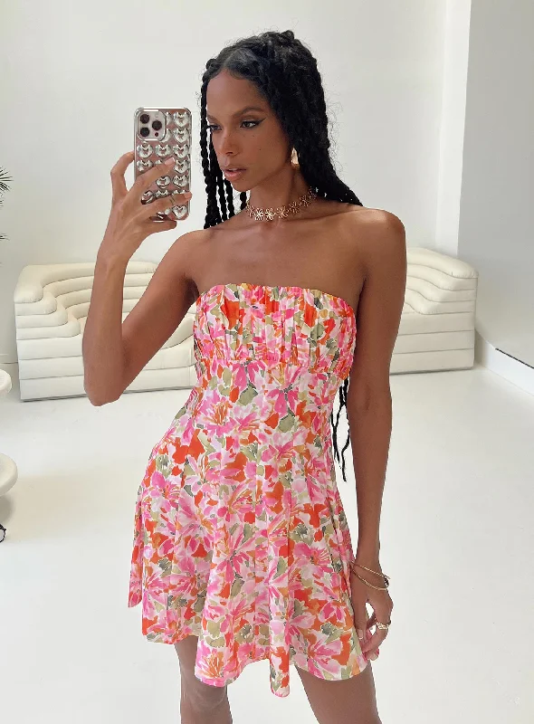 "Flash Sale: Grab Your Favorite Women's Dresses at Unbeatable Prices!"Largo Strapless Mini Dress Multi "Flash Sale: Grab Your Favorite Women's Dresses at Unbeatable Prices!"Largo Strapless Mini Dress Multi