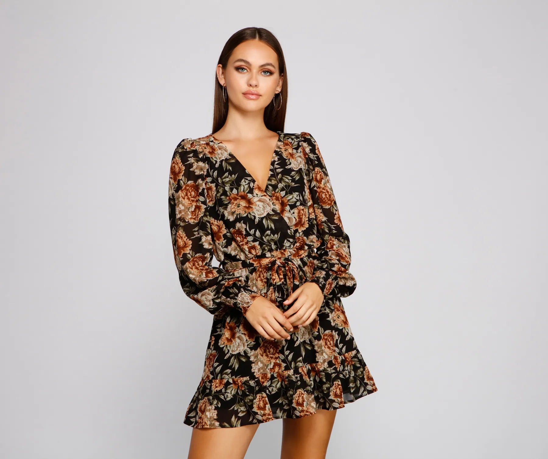 "Ruffled dresses for women for added femininity"Ruffled Romance Floral Skater Dress "Ruffled dresses for women for added femininity"Ruffled Romance Floral Skater Dress