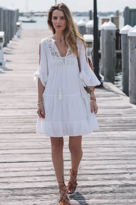 "Bohemian - style women's dresses for music festivals"Stay Golden Printed Lace Babydoll Dress - FINAL SALE "Bohemian - style women's dresses for music festivals"Stay Golden Printed Lace Babydoll Dress - FINAL SALE