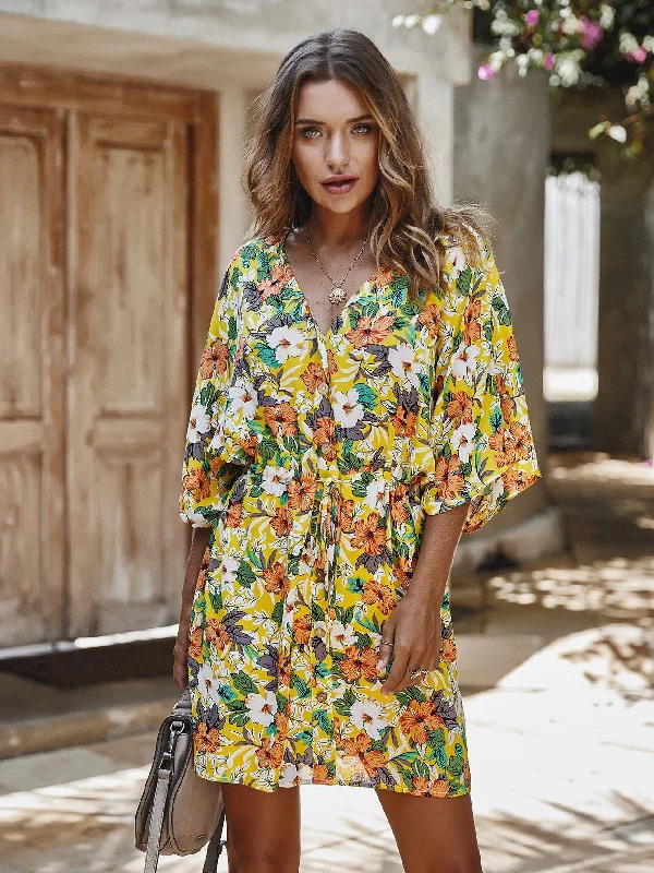 "Animal print dresses for women who love bold styles"Stay True Floral Crochet Lace Belted Dress