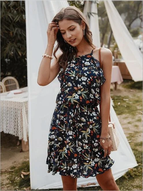 "White dresses for women for a fresh and clean look"Sweet Jasmine Chiffon Halter Dress - Black - FINAL SALE "White dresses for women for a fresh and clean look"Sweet Jasmine Chiffon Halter Dress - Black - FINAL SALE