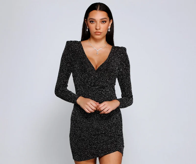 "Maxi dresses for women to wear in the fall"Time To Shine Glitter Mini Dress