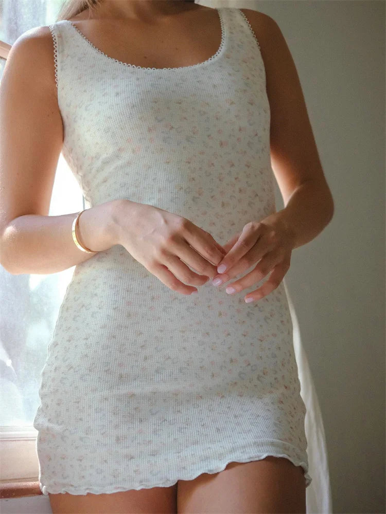 "Elegant wedding guest dresses for women under $100"FashionSierra -2024 Vintage Sleeveless Floral Print Tank Mini Dress