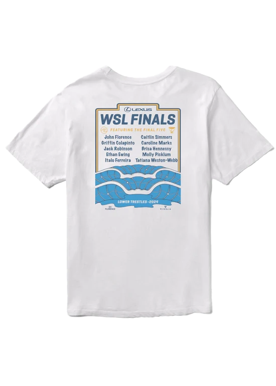 Women's T - shirt with a burnout pattern2024 Lexus WSL Finals Top 5 Tee (Vintage White) Women's T - shirt with a burnout pattern2024 Lexus WSL Finals Top 5 Tee (Vintage White)