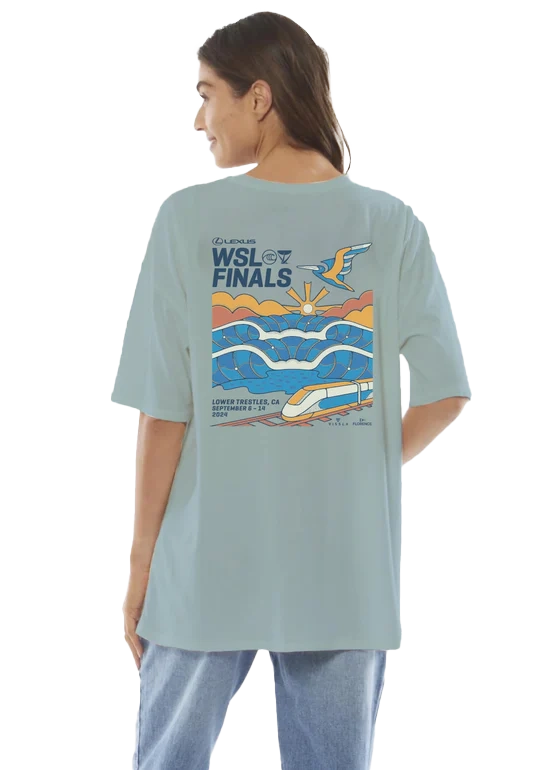 Women's T - shirt with a fringed hem2024 Lexus WSL Finals Women's T-Shirt (Blue Sky) Women's T - shirt with a fringed hem2024 Lexus WSL Finals Women's T-Shirt (Blue Sky)