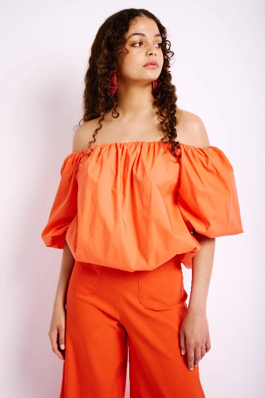 Longline women's T - shirt for a more covered - up styleBubble Lined Cotton Top in Coral Longline women's T - shirt for a more covered - up styleBubble Lined Cotton Top in Coral