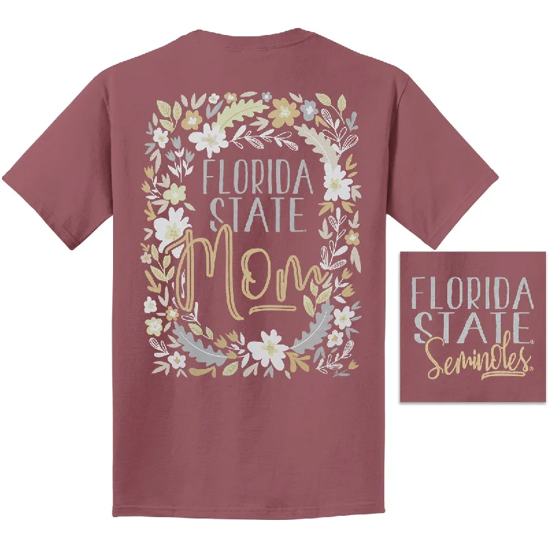 Plaid women's T - shirt for a preppy lookImage One Comfort Colors Women's Florida State Seminoles Mom Design Short Sleeve T-shirt - Brick Plaid women's T - shirt for a preppy lookImage One Comfort Colors Women's Florida State Seminoles Mom Design Short Sleeve T-shirt - Brick