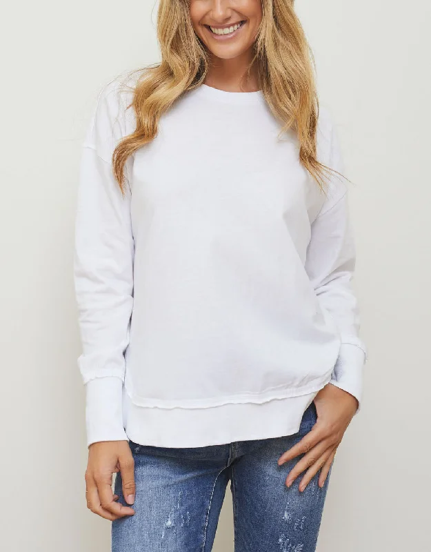Long - sleeved women's T - shirt with a bell - sleeve designFarrah Long Sleeve - White Long - sleeved women's T - shirt with a bell - sleeve designFarrah Long Sleeve - White