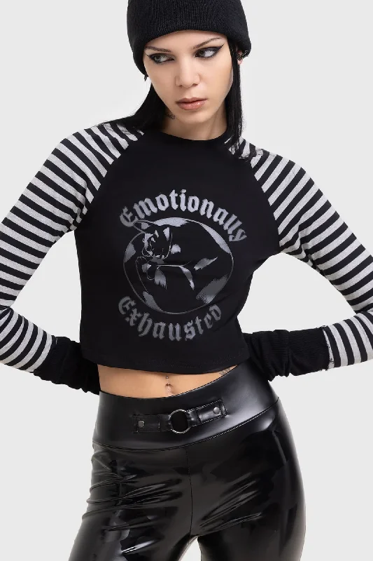 Women's T - shirt with a side slit for added styleKatastrophe Top