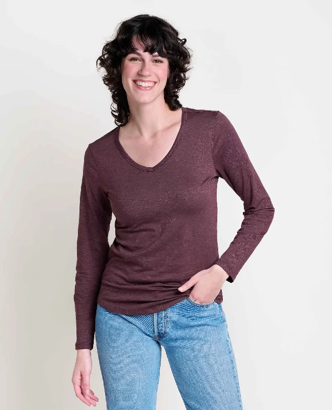 A - line women's T - shirt with a tiered ruffleMarley II Long Sleeve Tee