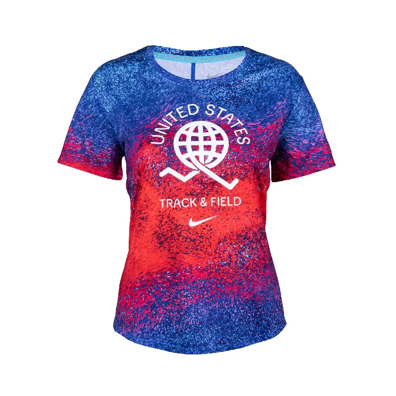 Cable knit women's T - shirt with a beltNike USA Women's One Dri-Fit Top
