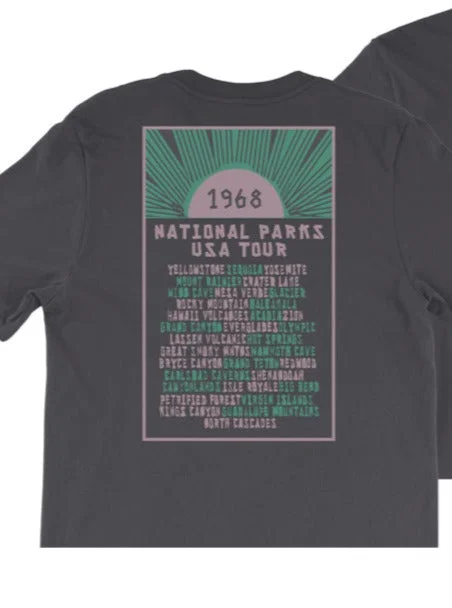 Fitted women's T - shirt with a ruched sideParks Project Tee - Dark Grey