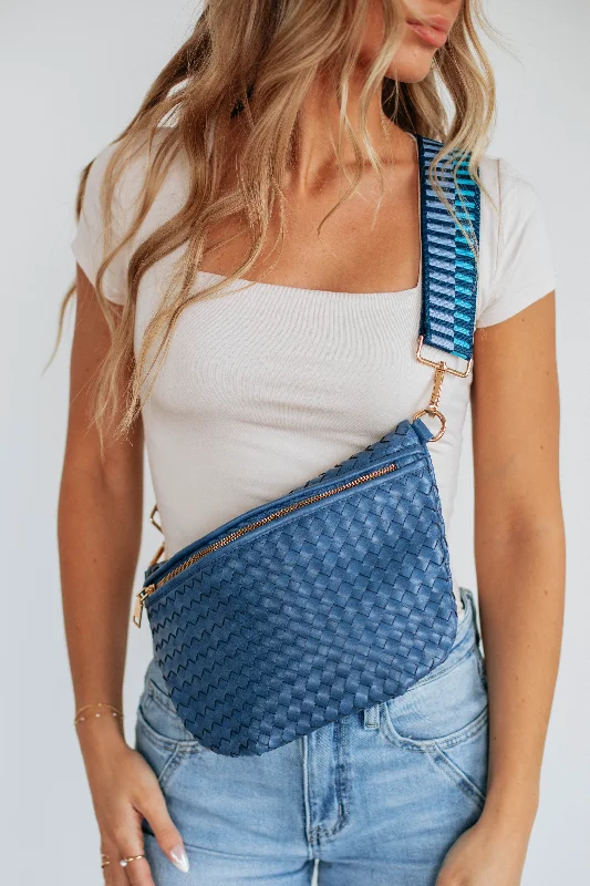 Women's T - shirt with a sequined collarPatsy Bum Bag - Steel Blue
