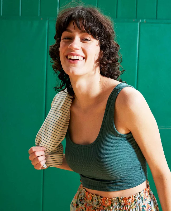 Printed women's T - shirt with a tropical patternSuntrail Tank