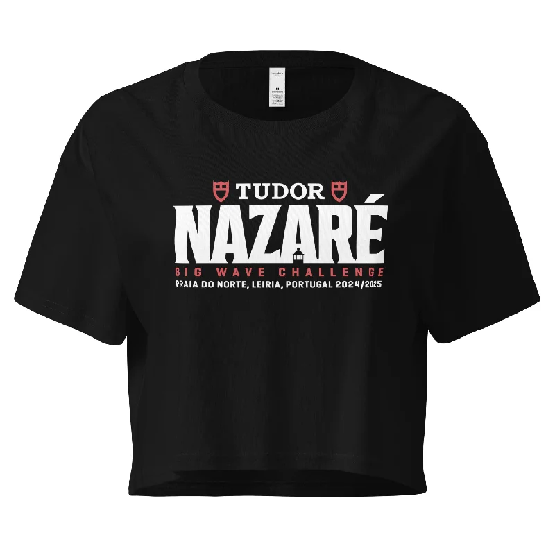 Scoop neck women's T - shirt for a casual lookTudor Nazaré Big Wave Challenge 2024/25 Crop Top Scoop neck women's T - shirt for a casual lookTudor Nazaré Big Wave Challenge 2024/25 Crop Top