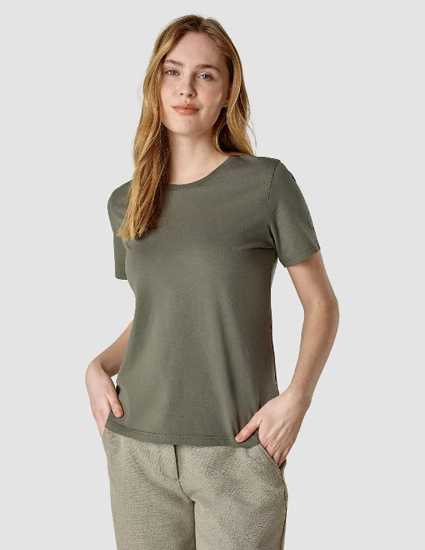 Metallic - threaded women's T - shirt for a touch of glamourSupima Autograph T-shirt Dark Olive Metallic - threaded women's T - shirt for a touch of glamourSupima Autograph T-shirt Dark Olive