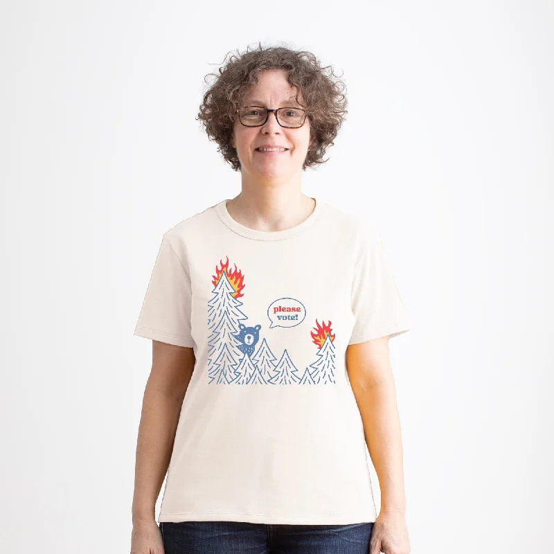 Fitted women's T - shirt to show off curvesWomen's Basic Tee - Fire Vote Natural