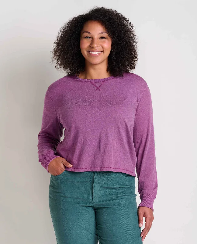 Long - sleeved women's T - shirt with a flutter - sleeve designWomen's Boundless Jersey Long Sleeve Tee Long - sleeved women's T - shirt with a flutter - sleeve designWomen's Boundless Jersey Long Sleeve Tee