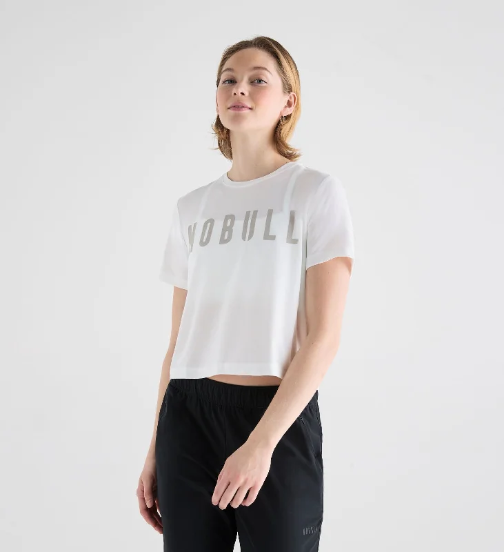 Chunky ribbed women's T - shirt for a textured lookWomen's NOBULL Boxy Tee