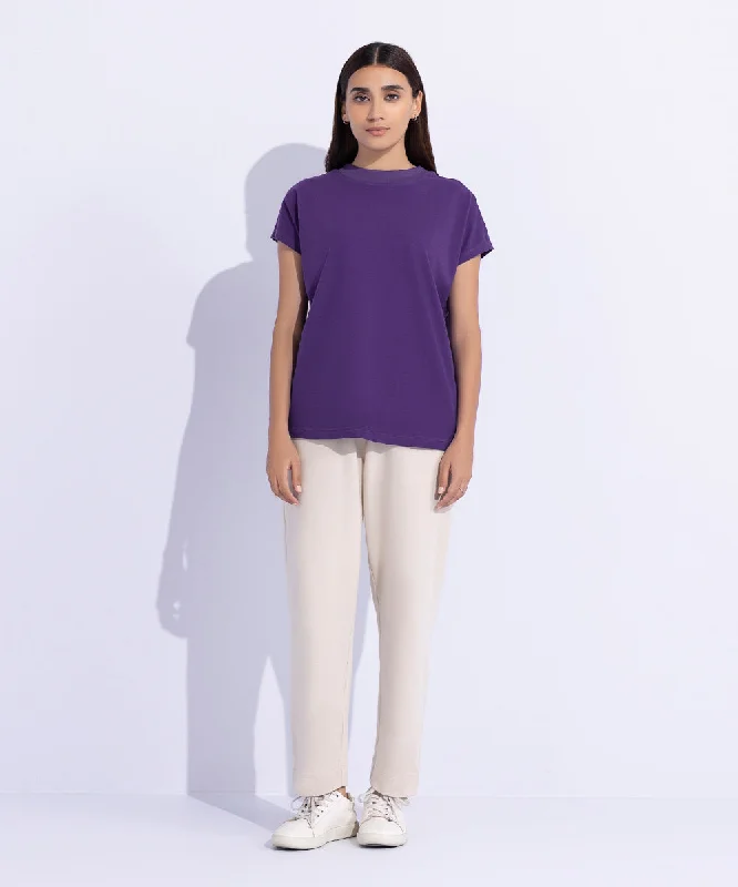 Long - length women's T - shirt to wear as a cover - upT-Shirt with Kimono Sleeves