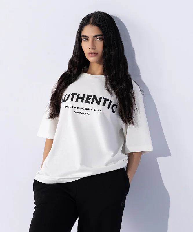 Ruffled women's T - shirt for a feminine touchGraphic Loose Fit T-Shirt